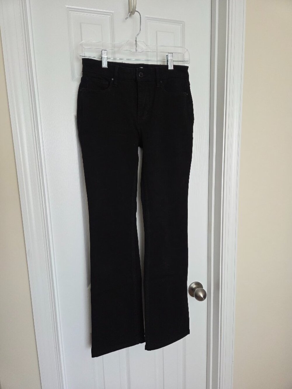 WHBM Skinny Flare Leg Black Jeans, Size 0